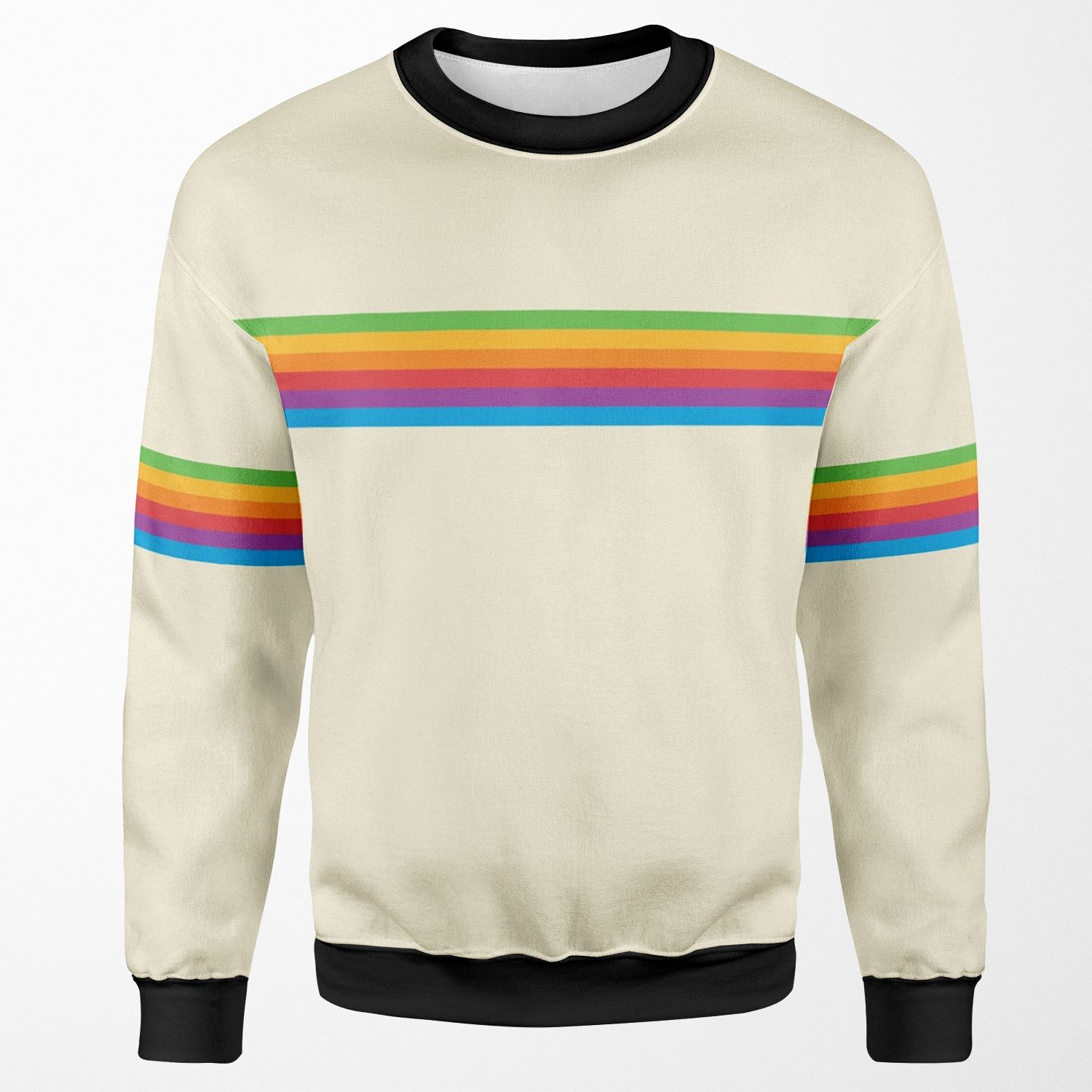 Retro Apple Rainbow All-over-print Unisex Sweatshirt