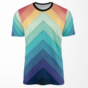 Retro Chevrons 002 All-over-print T-shirt