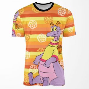 Retro Orange Stripe Figment All-over-print T-shirt