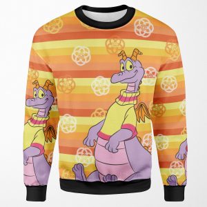 Retro Orange Stripe Figment All-over-print Unisex Sweatshirt