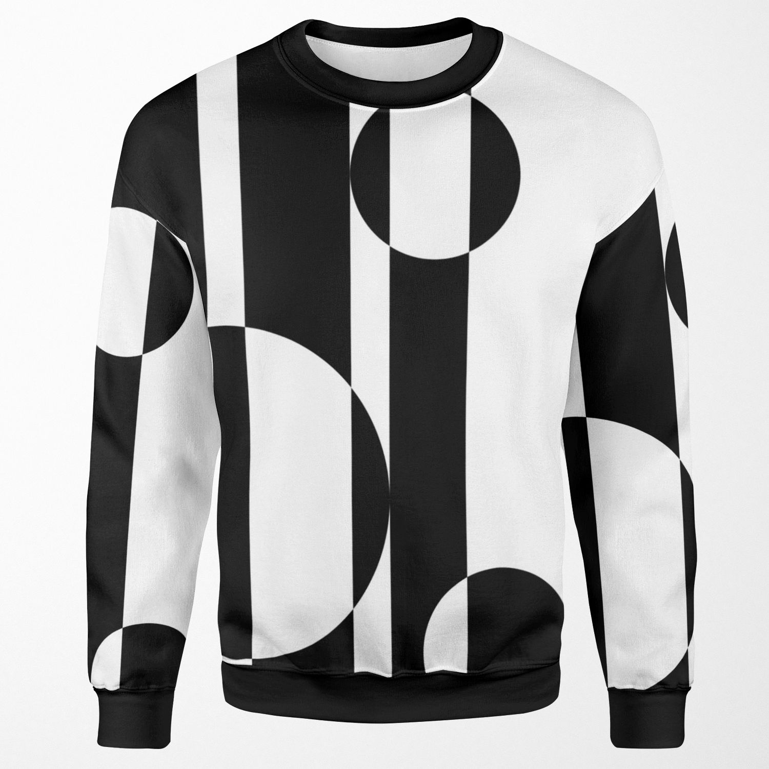 Retro Sixties Black And White Op Art All-over-print Unisex Sweatshirt