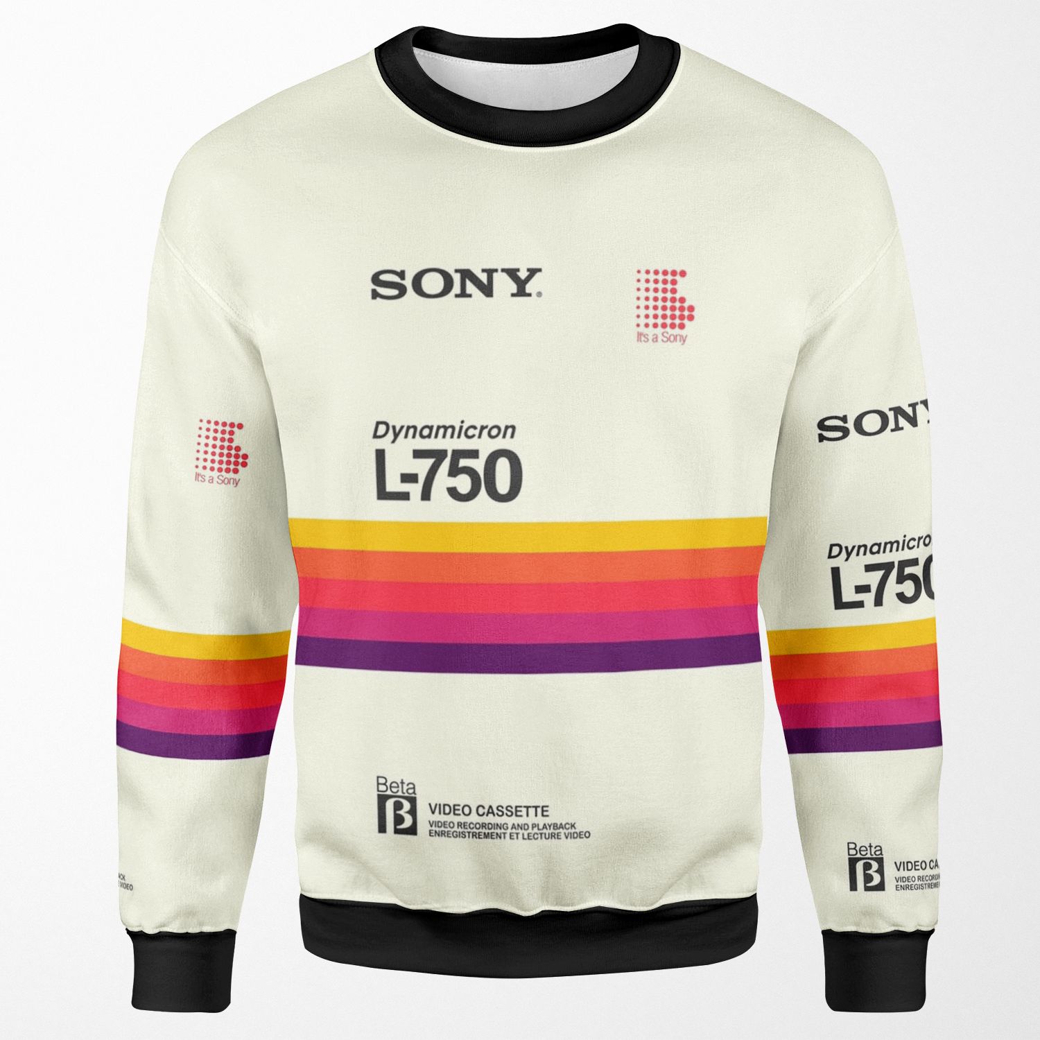 Retro Sony Vhs Beta All-over-print Unisex Sweatshirt