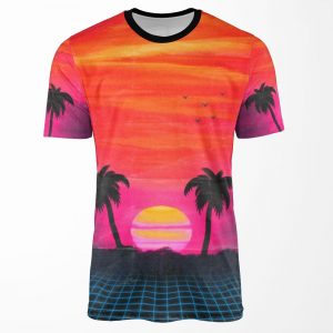 Retro Sunset 2 All-over-print T-shirt