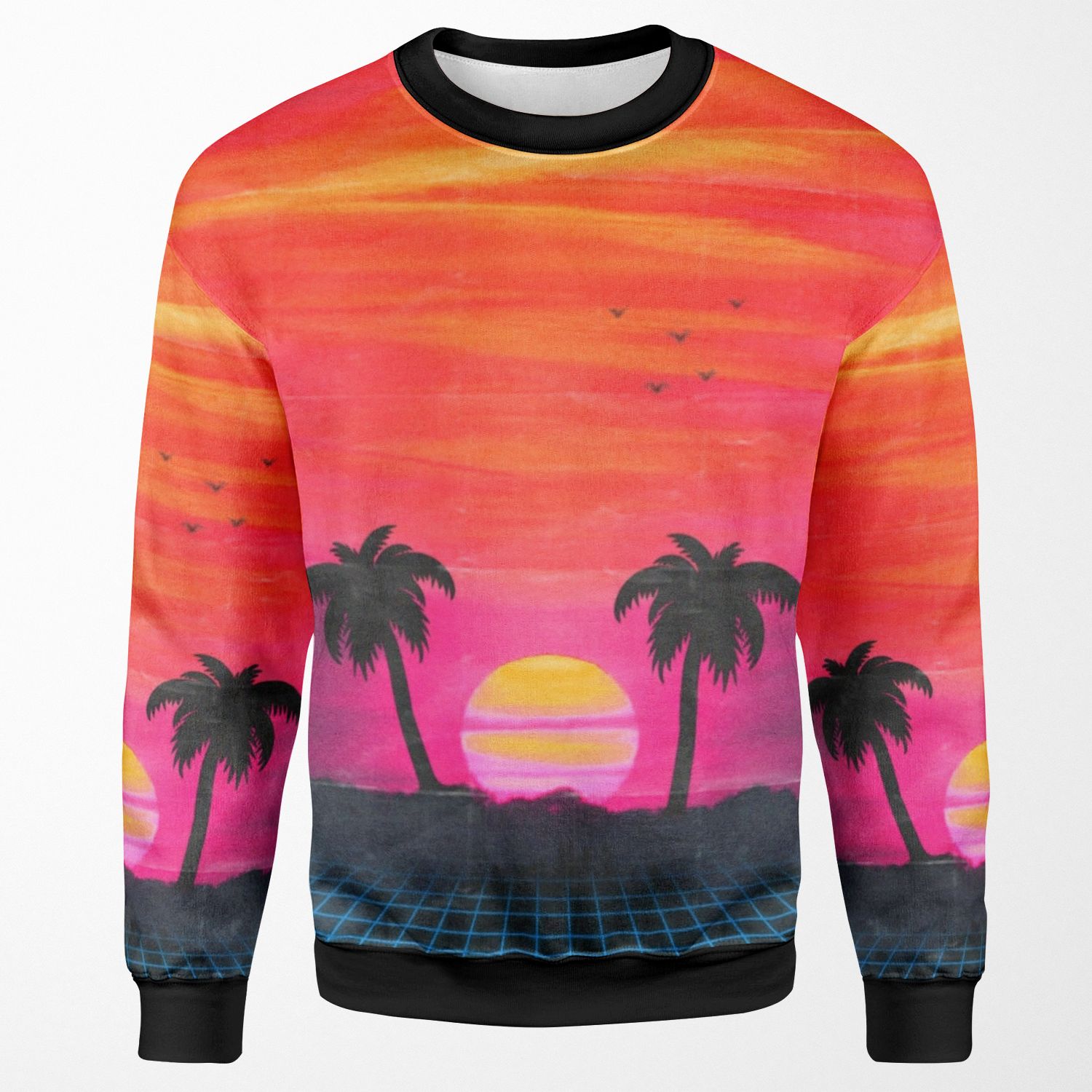 Retro Sunset 2 All-over-print Unisex Sweatshirt