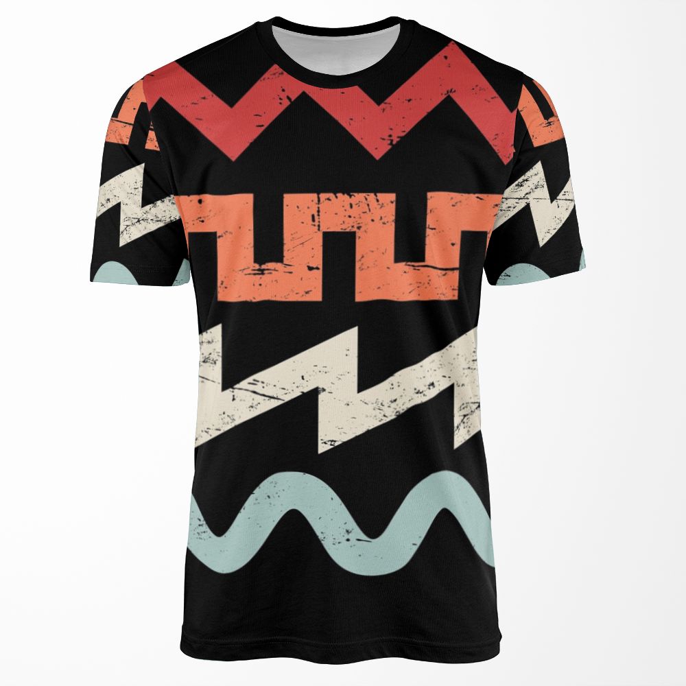Retro Synth Waveforms All-over-print T-shirt