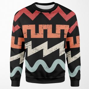 Retro Synth Waveforms All-over-print Unisex Sweatshirt