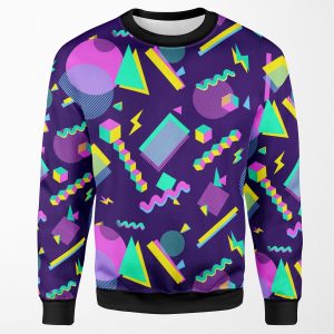 Retro Throwback Bowling Alley Chic All-over-print Unisex Sweatshirt