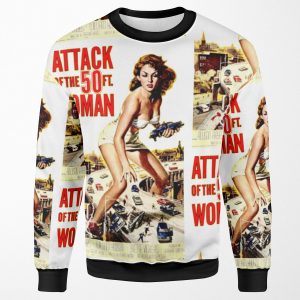 Retro Vintage Drive In Movie Attack Of The 50 Ft Woman All-over-print Unisex Sweatshirt