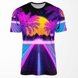 Retrowave All-over-print T-shirt