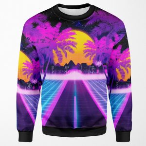 Retrowave All-over-print Unisex Sweatshirt