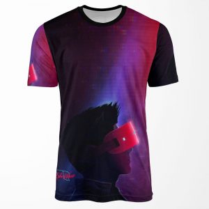 Retrowave Vr Guy All-over-print T-shirt