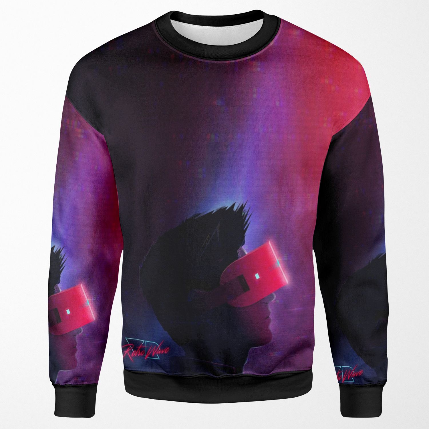 Retrowave Vr Guy All-over-print Unisex Sweatshirt