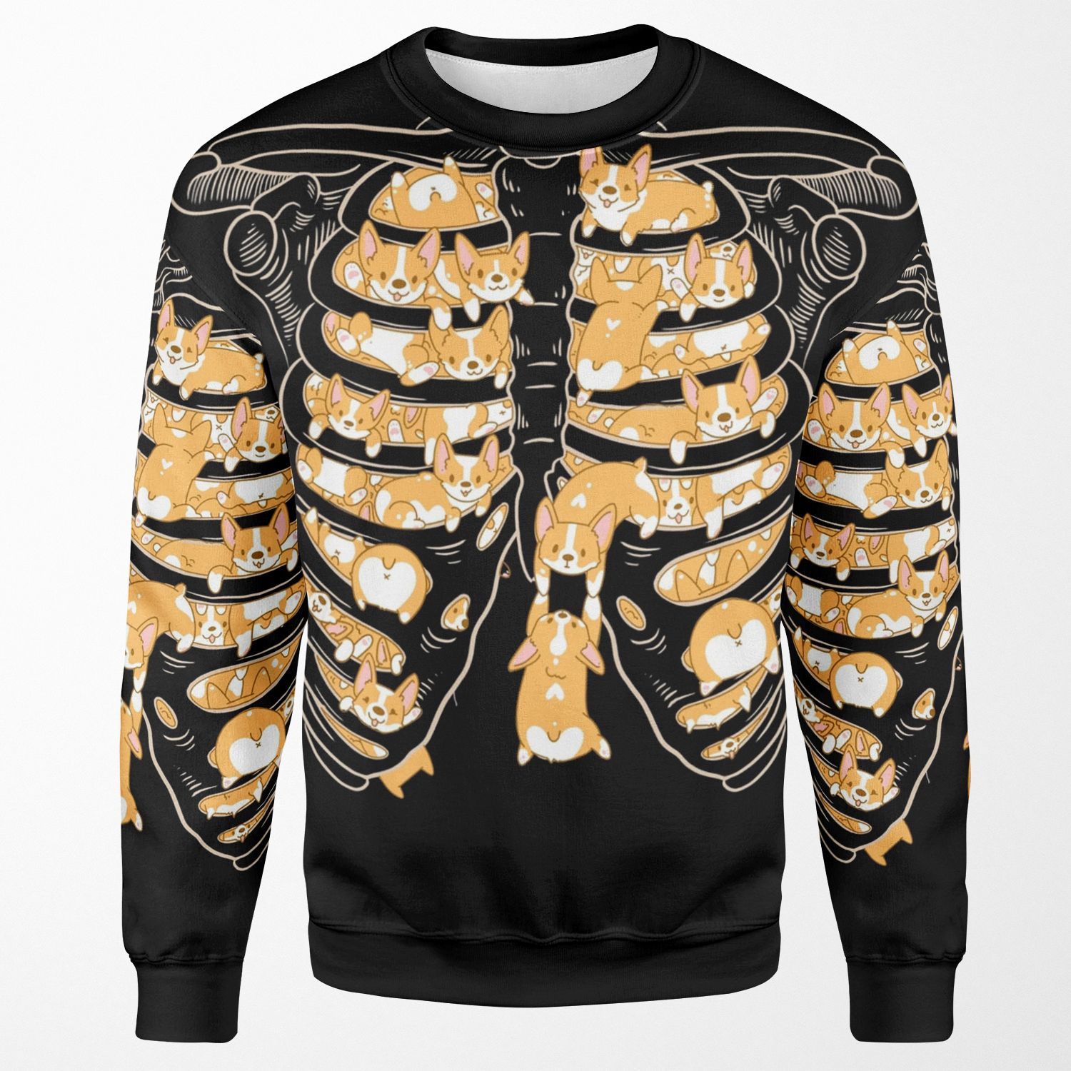 Ribcage Of Corgis All-over-print Unisex Sweatshirt
