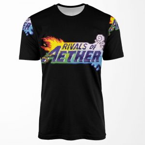 Rivals Of Aether Logo Pixel Print All-over-print T-shirt