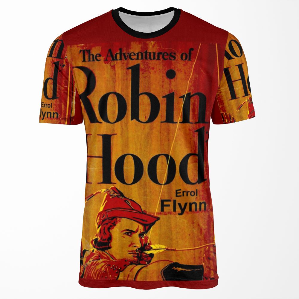 Robin Hood%3B Vintage Rare Movie Poster Print All-over-print T-shirt