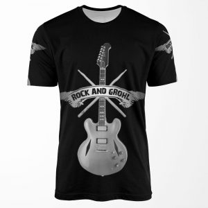 Rock And Grohl Awesome Drumstick And Guitar Original Design All-over-print T-shirt