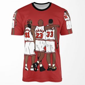 Rodman Mj And Scottie All-over-print T-shirt