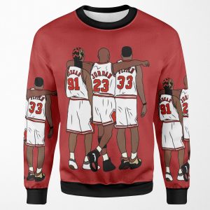 Rodman Mj And Scottie All-over-print Unisex Sweatshirt