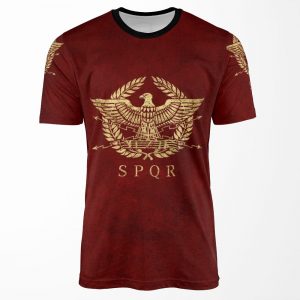 Roman Empire Emblem Vintage Gold All-over-print T-shirt