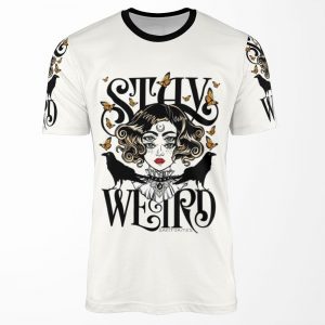 Rose And The Ravens Stay Weird Colour Version All-over-print T-shirt