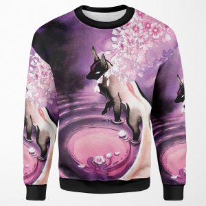 Rose Moon Sakura Blossom Fox All-over-print Unisex Sweatshirt