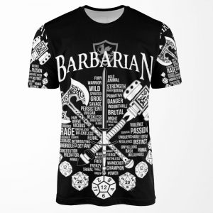 Rpg Class Series Barbarian White Version All-over-print T-shirt