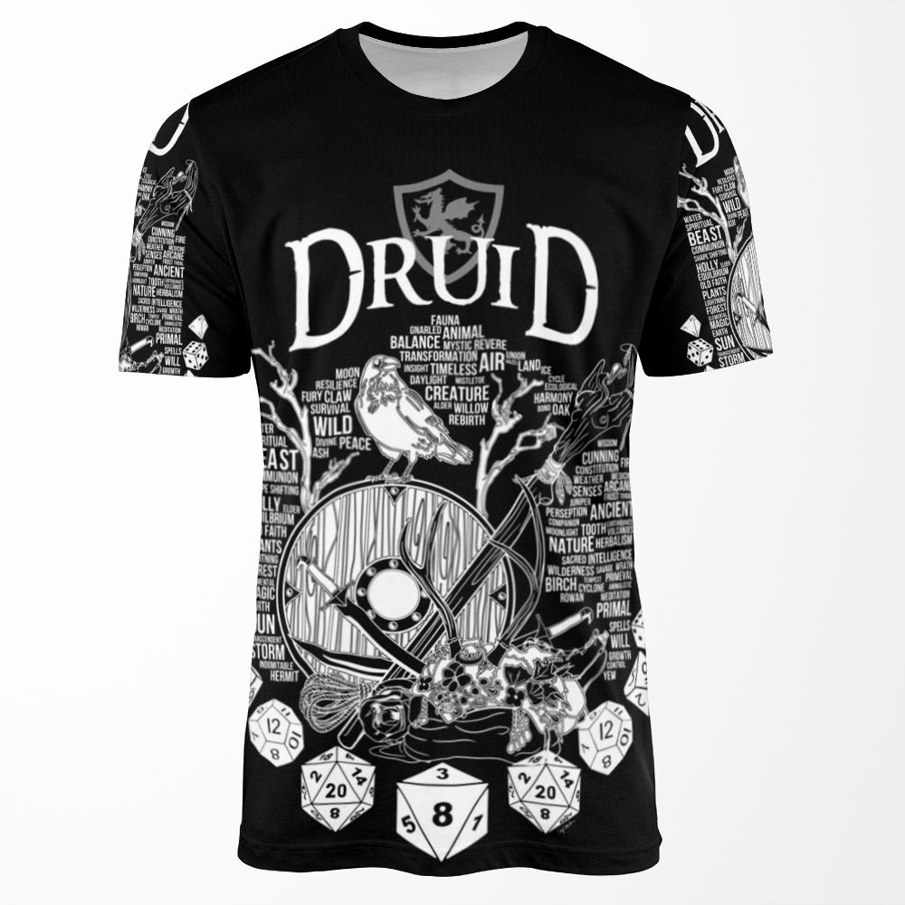 Rpg Class Series Druid White Version All-over-print T-shirt