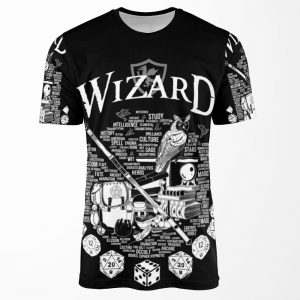 Rpg Class Series Wizard White Version All-over-print T-shirt
