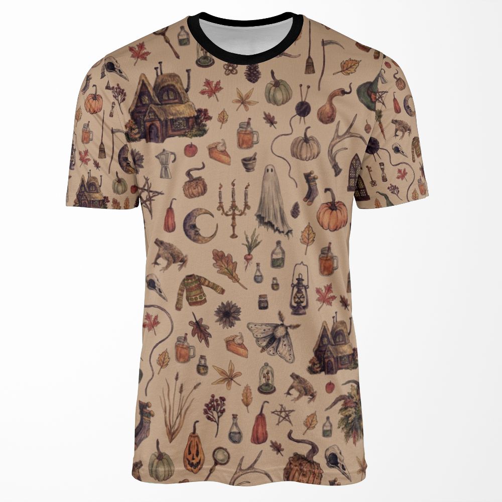 Rustic Brown Cozy Crone All-over-print T-shirt