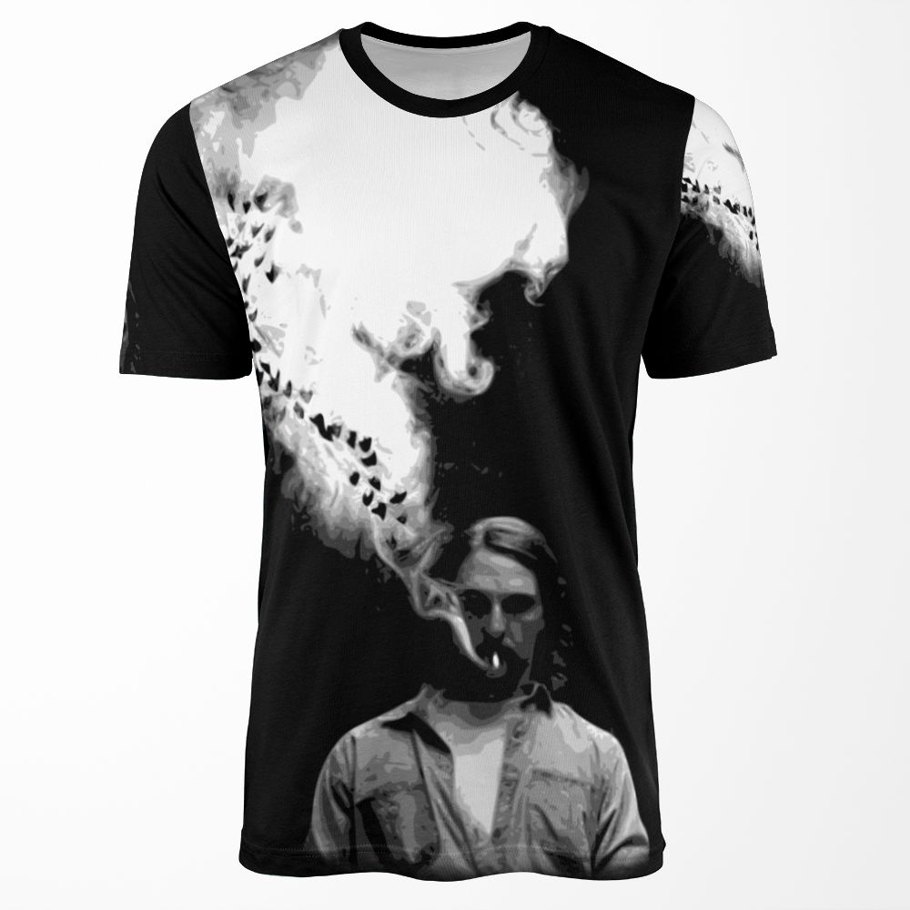 Rustin Cohle From True Detective Smoking A Cigarette All-over-print T-shirt