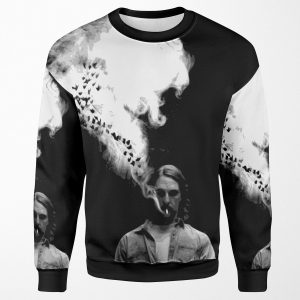 Rustin Cohle From True Detective Smoking A Cigarette All-over-print Unisex Sweatshirt