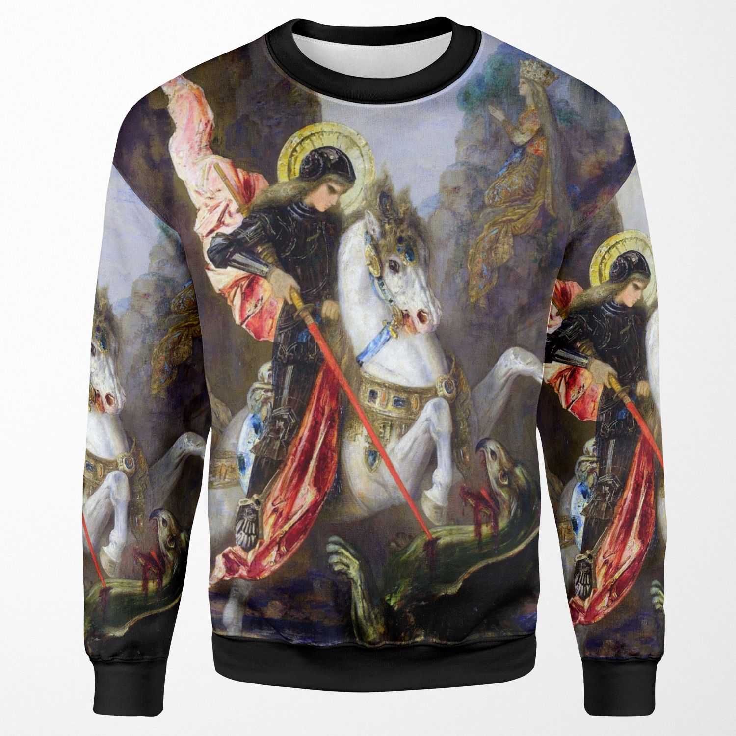 Saint George And The Dragon Gustave Moreau All-over-print Unisex Sweatshirt