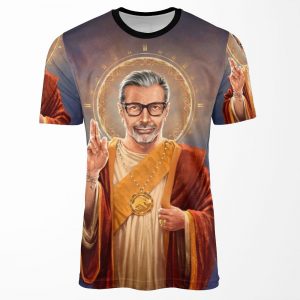 Saint Jeff Of Goldblum Jeff Goldblum Original Religious Painting All-over-print T-shirt
