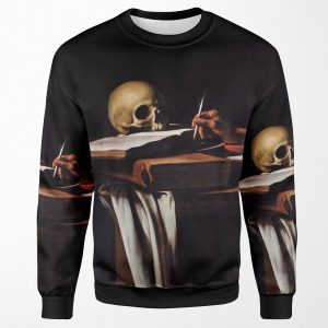 Saint Jerome Writing Michelangelo Merisi Da Caravaggio All-over-print Unisex Sweatshirt