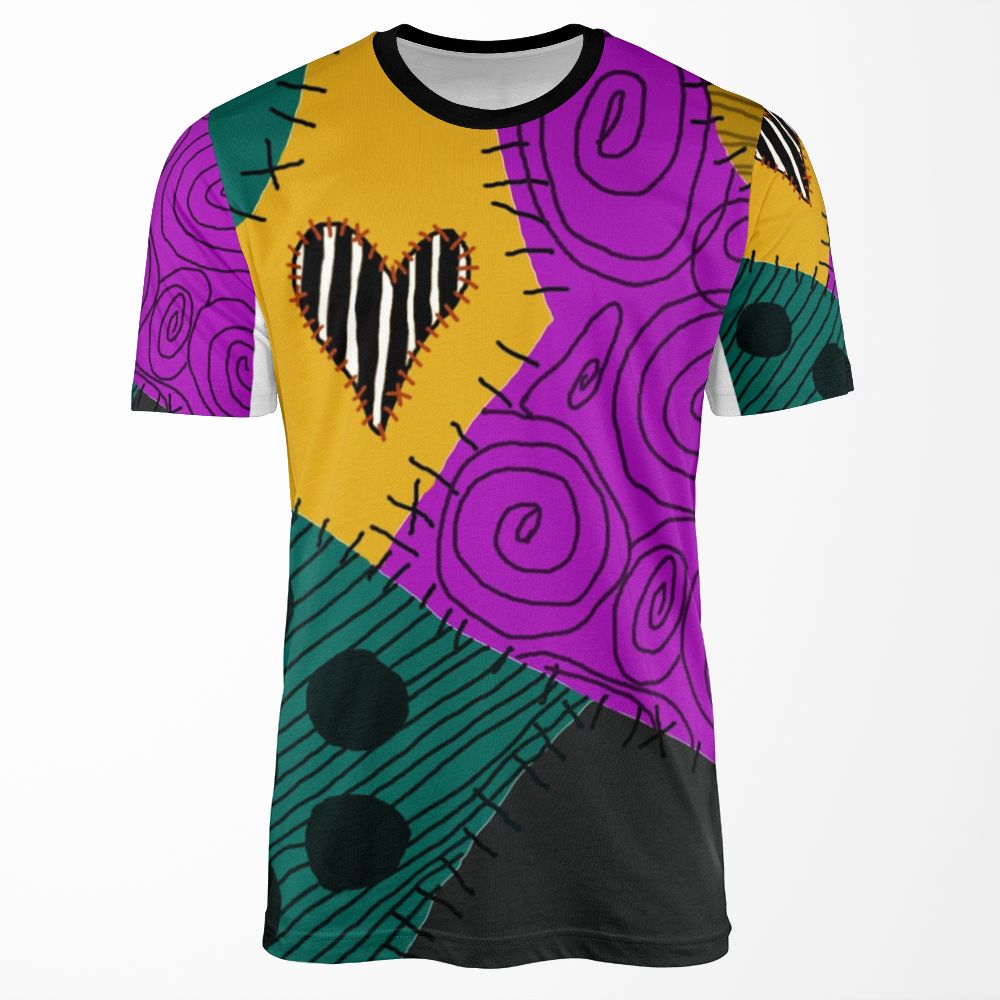 Sally S New Patch All-over-print T-shirt