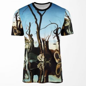 Salvador Dali Swans Reflecting Elephants All-over-print T-shirt
