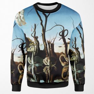 Salvador Dali Swans Reflecting Elephants All-over-print Unisex Sweatshirt