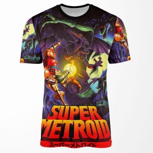 Samus Super Metroid Cover Graphic All-over-print T-shirt
