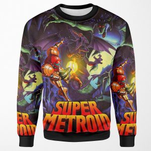 Samus Super Metroid Cover Graphic All-over-print Unisex Sweatshirt