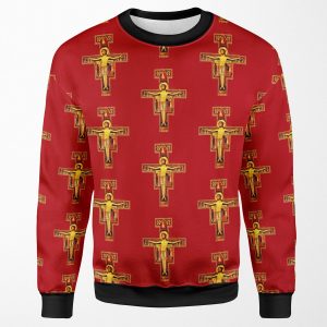 San Damiano Crucifix St Francis Of Assisi All-over-print Unisex Sweatshirt
