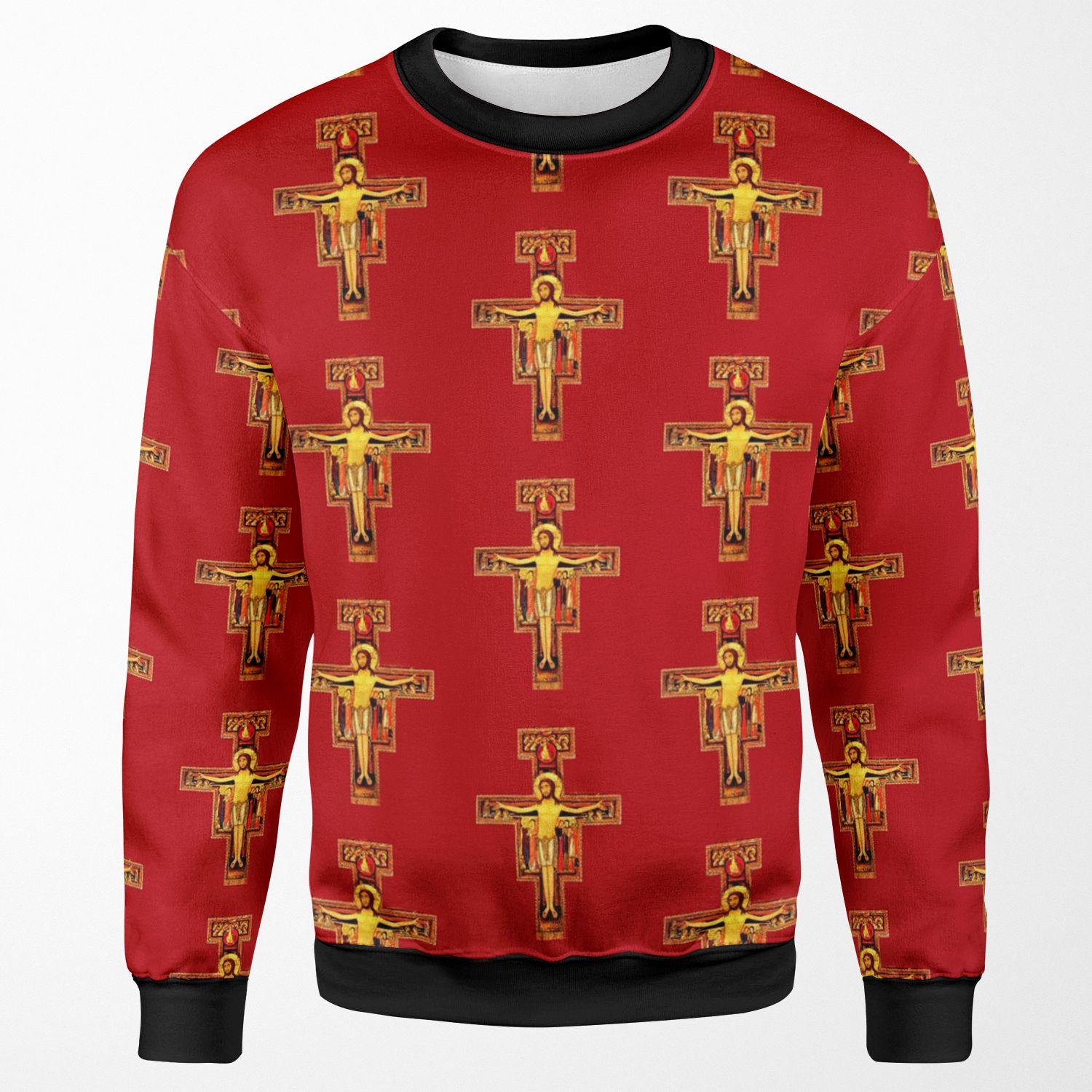 San Damiano Crucifix St Francis Of Assisi All-over-print Unisex Sweatshirt