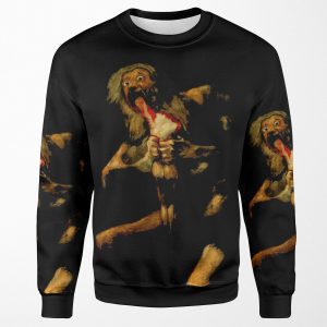 Saturn Devouring His Son Classic Painting By Francisco Goya Goth Art Lover Gift All-over-print Unisex Sweatshirt