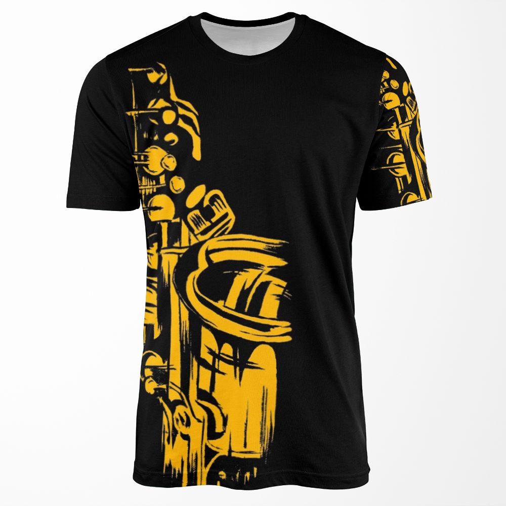 Saxophone Keywork All-over-print T-shirt
