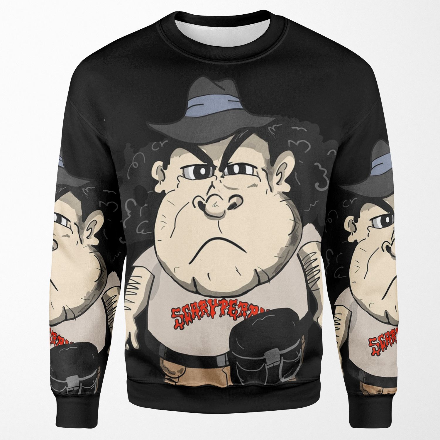 Scary Perry Caravello With Italian Fedora And Fanny Pack All-over-print Unisex Sweatshirt