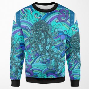 Sci String Cheese Incident Psychedelic Jellyfish Jelly Fish Ocean Of My Brain To Much Tequila All-over-print Unisex Sweatshirt