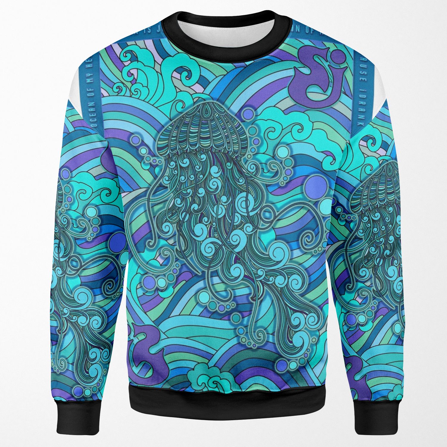 Sci String Cheese Incident Psychedelic Jellyfish Jelly Fish Ocean Of My Brain To Much Tequila All-over-print Unisex Sweatshirt