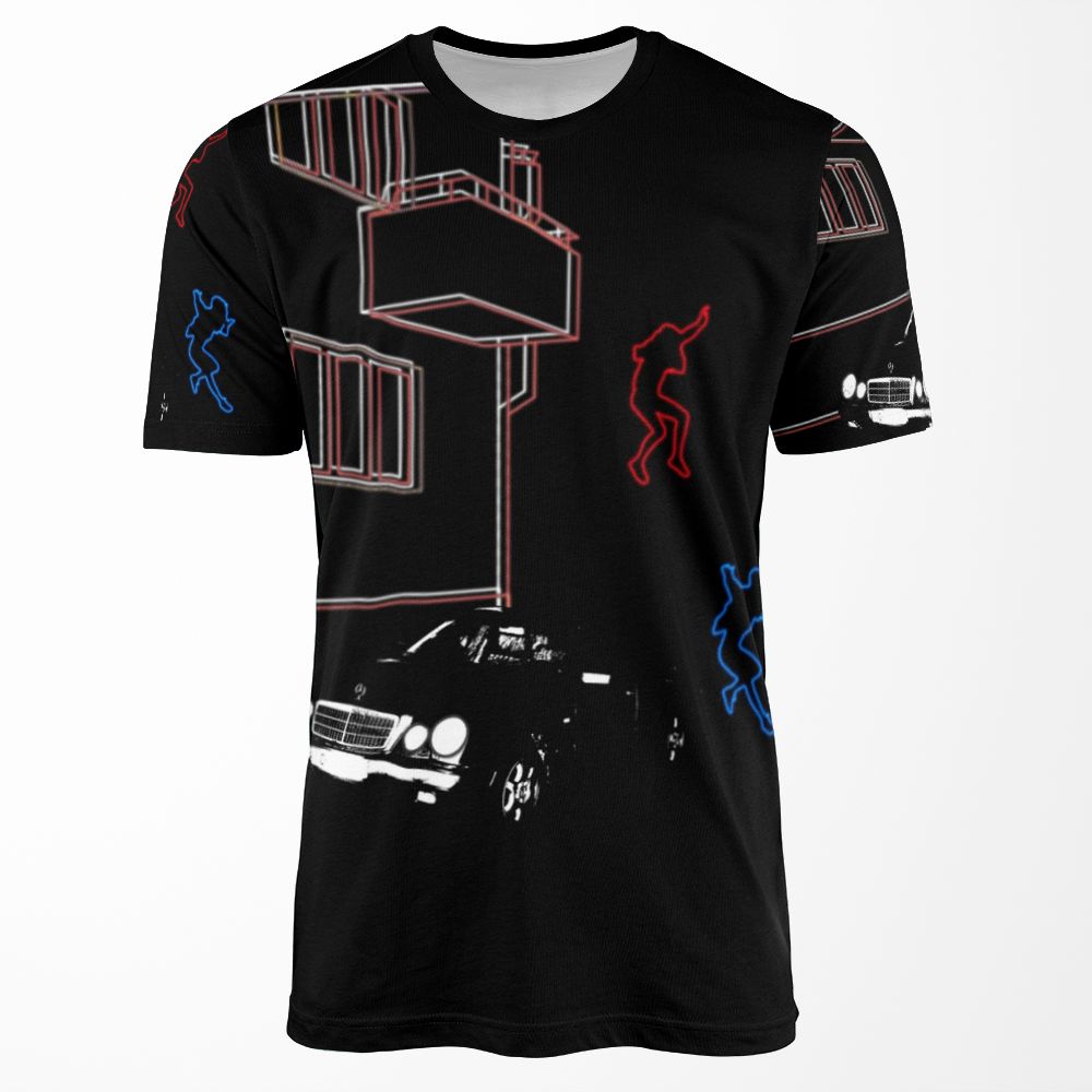 Science Fiction Neon Blur All-over-print T-shirt