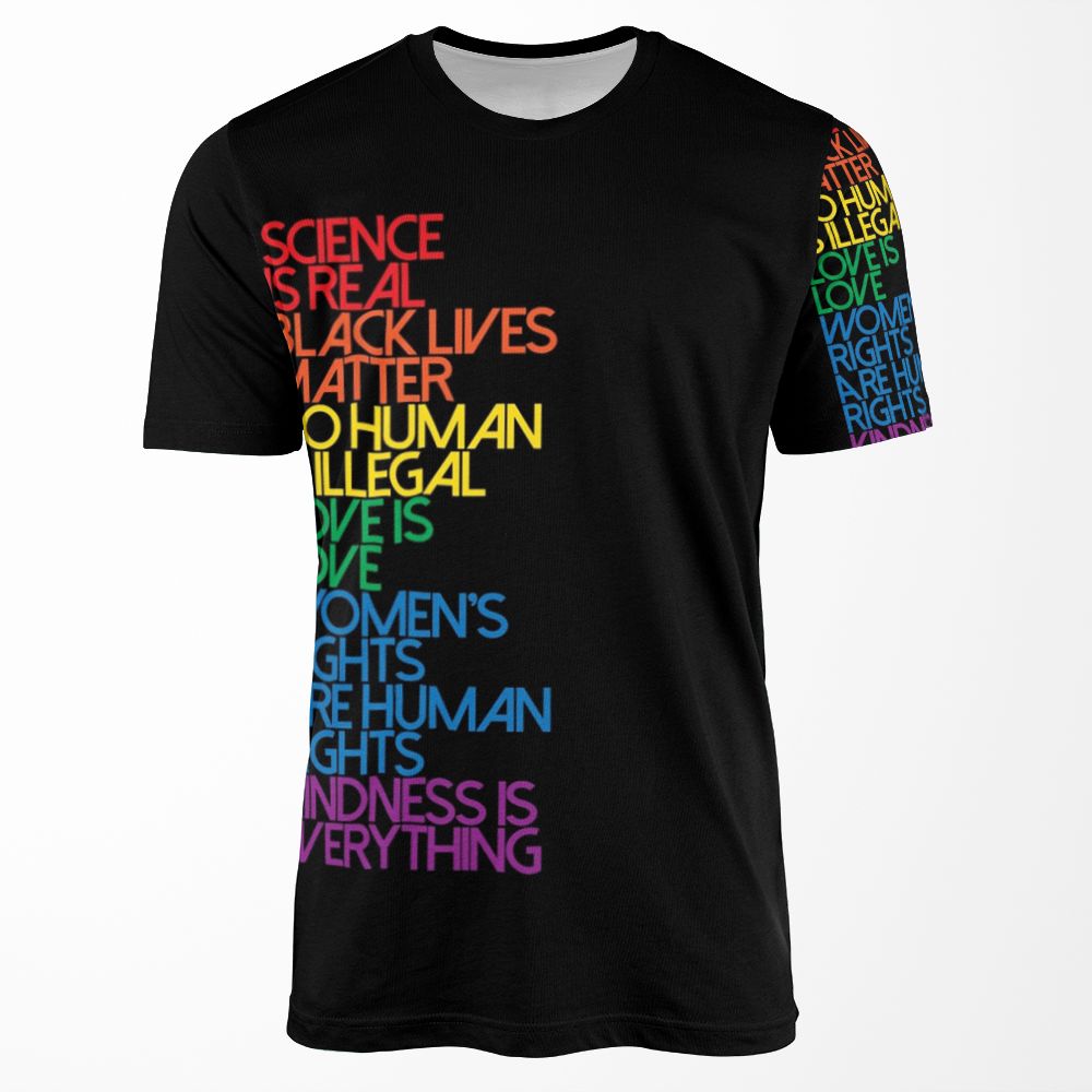 Science Is Real Black Lives Matter All-over-print T-shirt