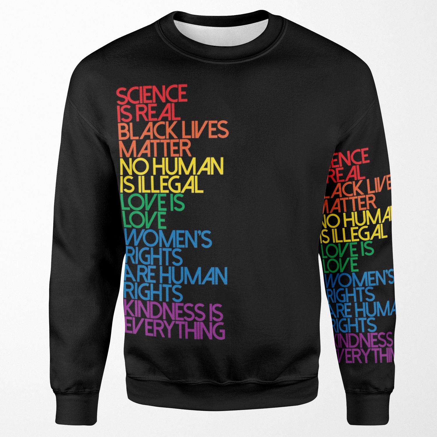 Science Is Real Black Lives Matter All-over-print Unisex Sweatshirt
