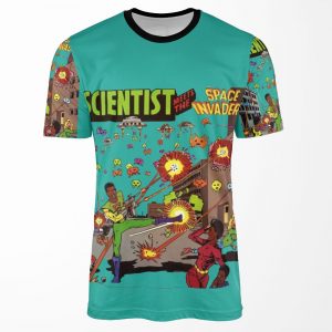 Scientis Meets The Space Invaders All-over-print T-shirt